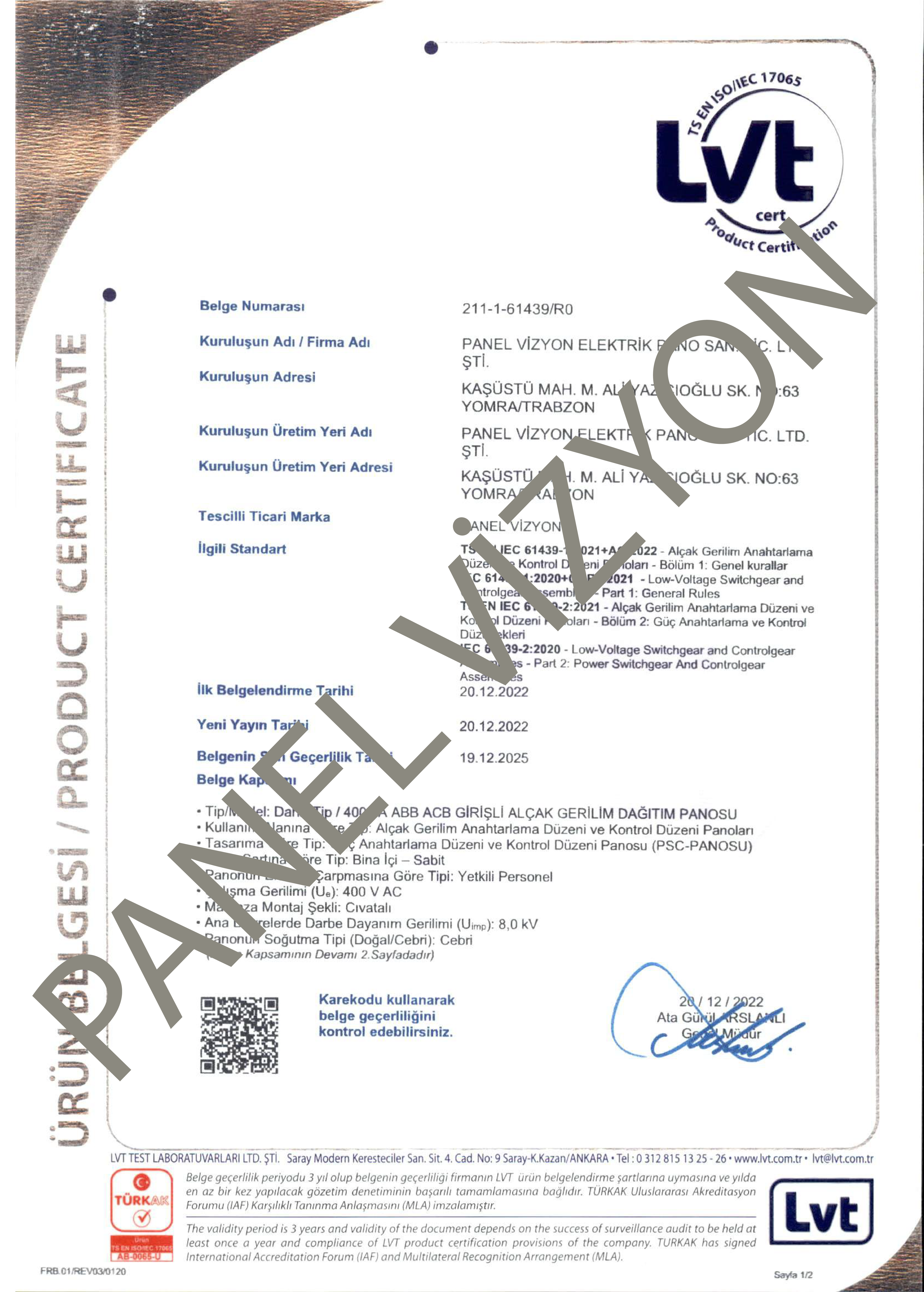 Certificate 1